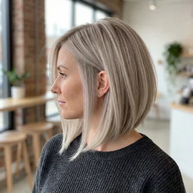 Angled Shoulder-Length Bob