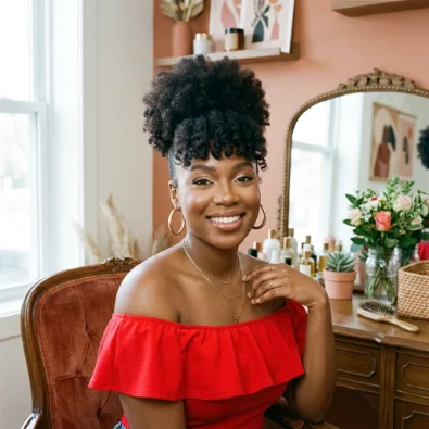 Bumper Bangs with High Puff