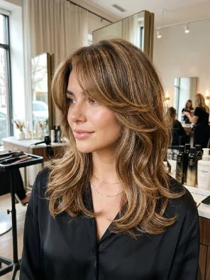 Butterfly Haircut With Side Bangs