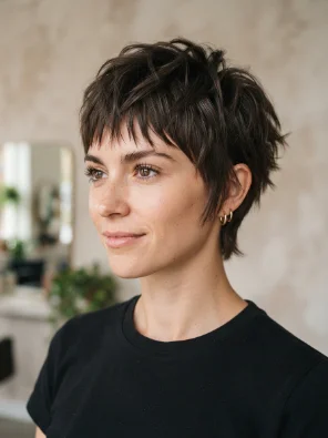 Choppy Pixie Haircut With Piecey Bangs