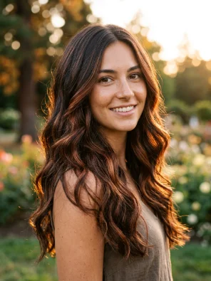 Cinnamon Brunette Highlights