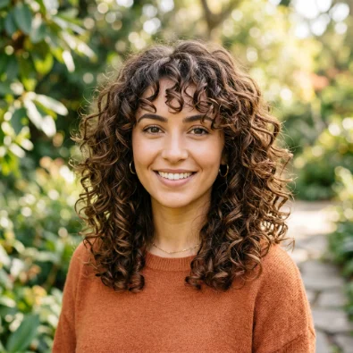Curly Hair With Bangs
