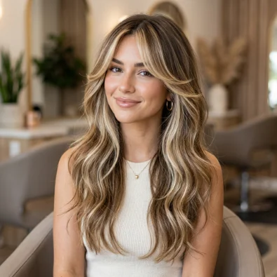 Face-Framing Blonde Balayage