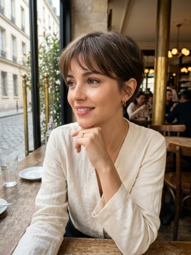 French-Inspired Soft Pixie