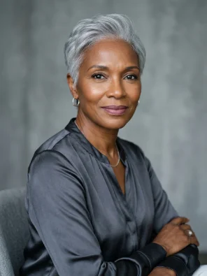 Gray or Silver Pixie Cut