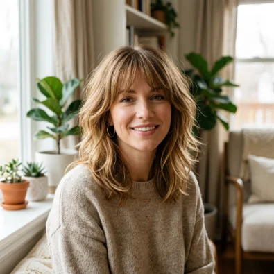Layered Hair With Bangs