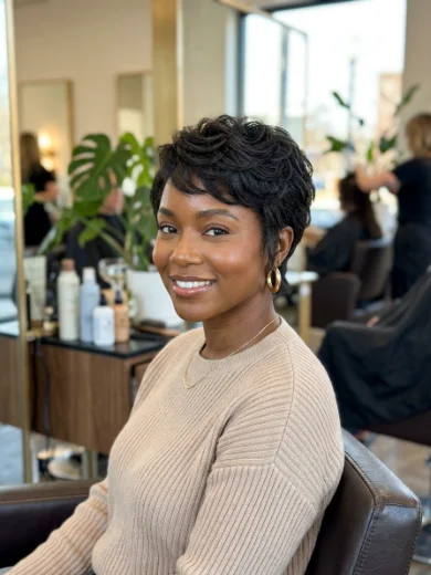 Layered Pixie With Full Sideburns