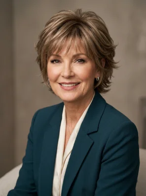 Layered Short Hair with Feathered Bangs