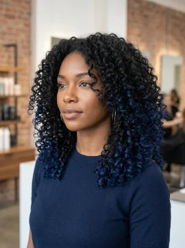 Navy Blue Tips for Less Commitment