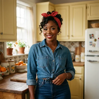 Pin Up Headscarf Style