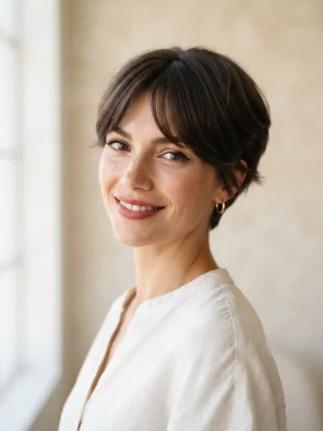 Pixie Cut With Curtain Bangs