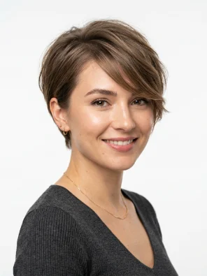 Pixie Cut with Side-Swept Bangs