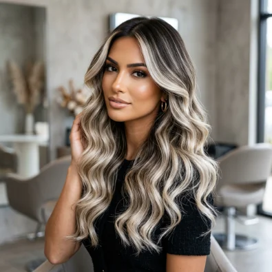 Platinum Blonde Balayage