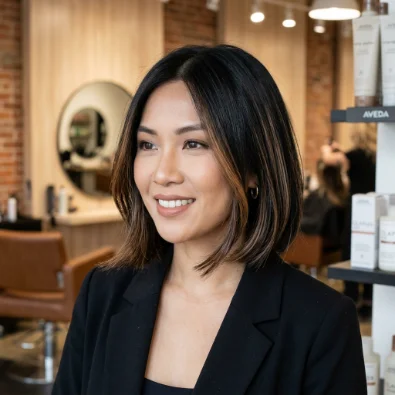 Short Black Hair Balayage