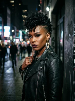 Short Curls with Shaved Sides