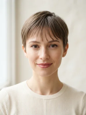 Short Pixie Haircut With Wispy Bangs