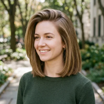 Shoulder-Length Bob with Side Part