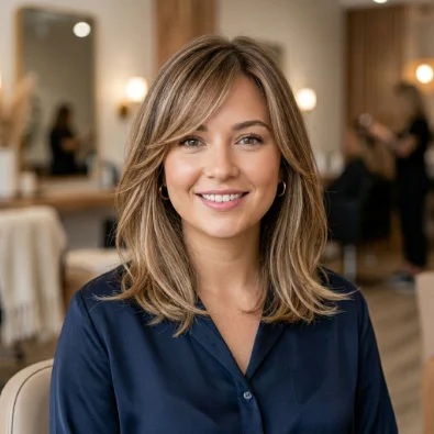 Shoulder-Length Cut with Side Bangs