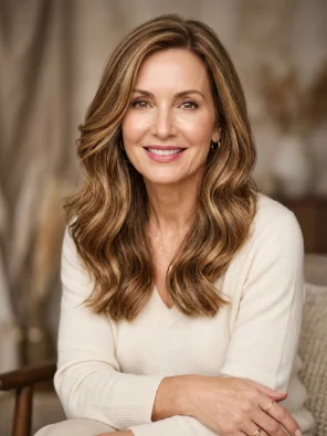 Shoulder-Length Hairstyle with Highlights