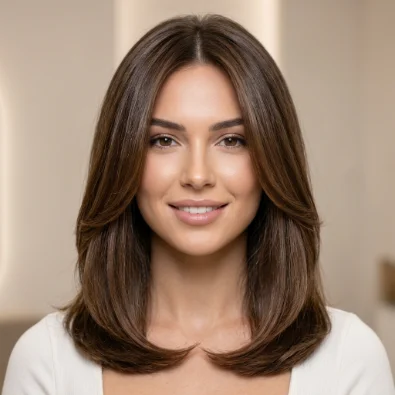 Shoulder-Length Lob with Long Layers