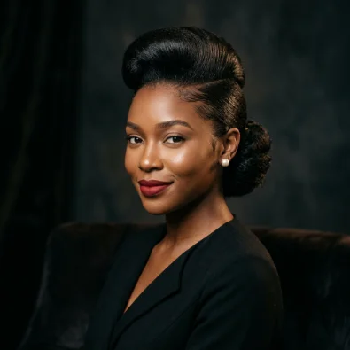 Sleek Pompadour Updo