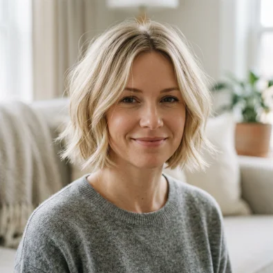 Soft Shaggy Bob for Thin Hair