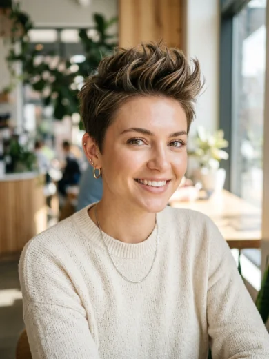 Spiky Pixie With Textured Top