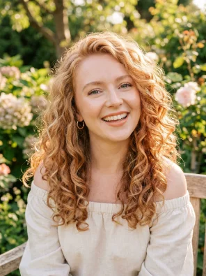 Strawberry Blonde Curls for a Warm Glow