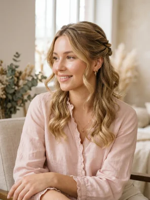 Twisted Half-Up Hairstyle