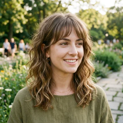 Wavy Hair With Bangs
