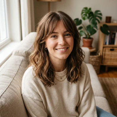 Wavy Lob with Curtain Bangs