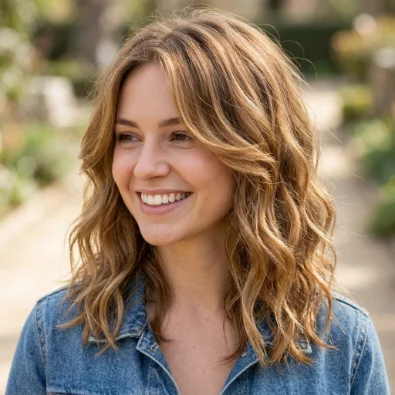 Wavy Medium Butterfly Haircut