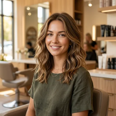 Wavy Shoulder-Length Hair with Layers