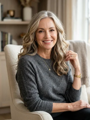 Wavy Shoulder-Length Hairstyle