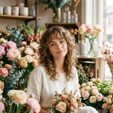 Wispy Bang Curly Bob