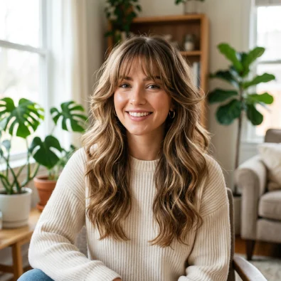 Airy Face-Framing Bangs
