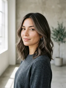 Ash Brown Partial Highlights