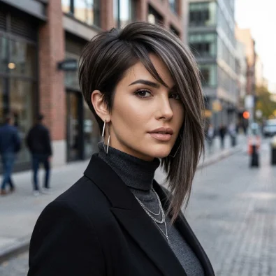 Asymmetrical Long Pixie Bob