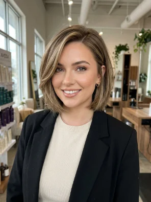 Chin-Length Bob with Side Part