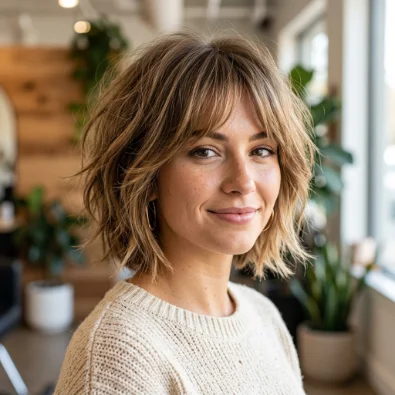 Chin-Length Shag Bob