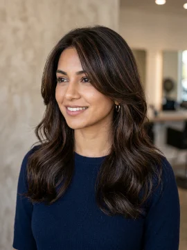 Chocolate Brown Partial Highlights