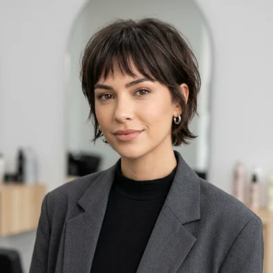 Cropped Cut With Baby Bangs