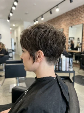 Cropped Wolf Cut with Tapered Nape