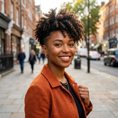 Curly Top With Shaved Sides