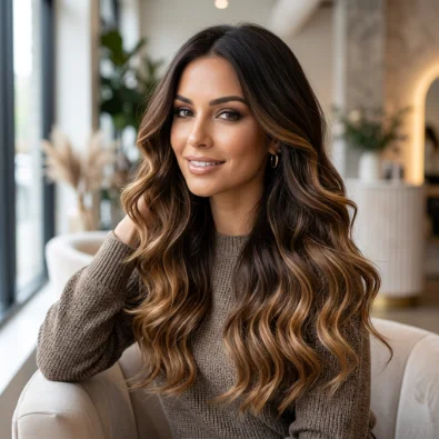 Dark Chocolate Brown Ombre