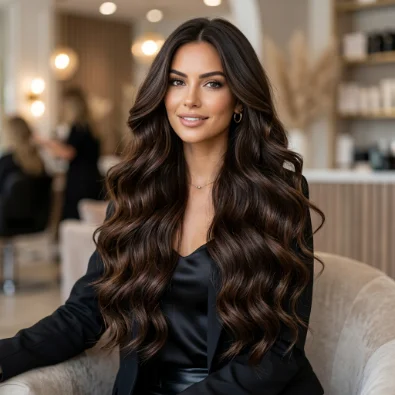 Dark Chocolate Brown for Long Hair