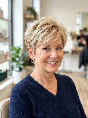 Ear-Length Crop with Volume on Top