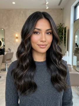 Espresso Hair with Soft Brown Highlights