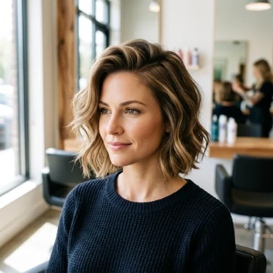 Lifted Side-Part Short Cut