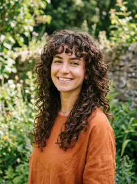 Long Curly Shag With Bangs